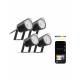 KSIX Set 4 focos outdoor SmartLED