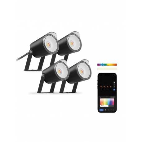 KSIX Set 4 focos outdoor SmartLED