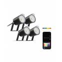KSIX Set 4 focos outdoor SmartLED