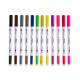 LOKLIK Pack 12 rotuladores con doble punta