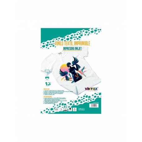 Vintex Vinilo Textil Imprimible Inkjet A4