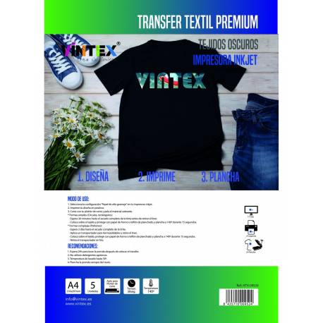 Vintex Transfer textil Premium Tejidos oscuros Inkjet