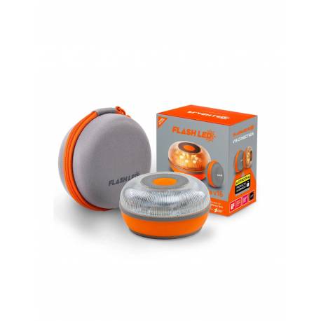 FlashLED SOS V16 Luz de emergencia geolocalizable con funda