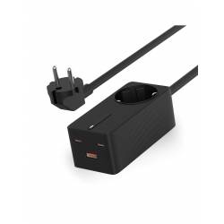 KSIX Regleta carga ultra rápida GaN 65W Multipuerto 4x