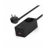 KSIX Regleta carga ultra rápida GaN 65W Multipuerto 4x