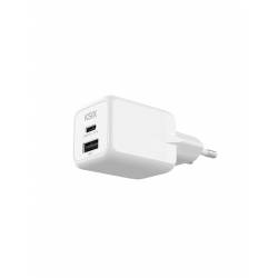 KSIX Cargador de red VoltXtreme 20W USB-C y USB-A