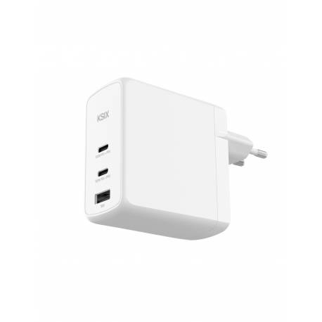 KSIX Cargador de red VoltXtreme 100W 2x USB-C y 1x USB-A