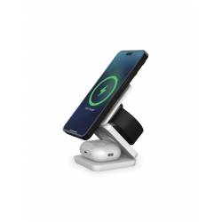 KSIX Cargador inalámbrico Cube 3en1 15 W Plegable