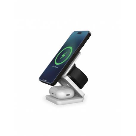KSIX Cargador inalámbrico Cube 3en1 15 W Plegable