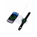 KSIX Cargador inalámbrico 3en1 15W Qi plegable