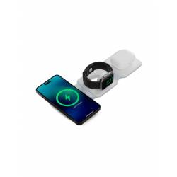 KSIX Cargador inalámbrico 3en1 15W Qi MagSafe plegable